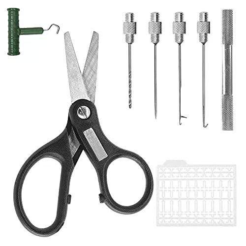 YOTO Karpfenangeln, Ködernadeln, Schere zum Entfernen von Knoten und Stöpseln für Boilies, Werkzeug zum Karpfenangeln mit einem Terminal für Boilies Cover