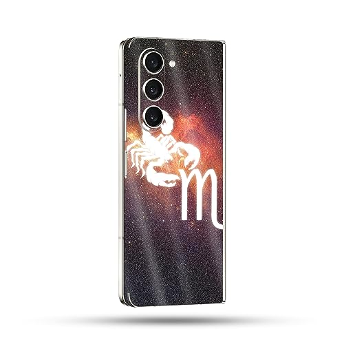Image of MightySkins Glossy Glitter Skin Compatible With Samsung Galaxy Z Fold 5 Full Wrap - Scorpio | Protective, Durable High-Gloss Glitter Finish | Easy to Apply, Remove, and Change Styles | Made in The USA