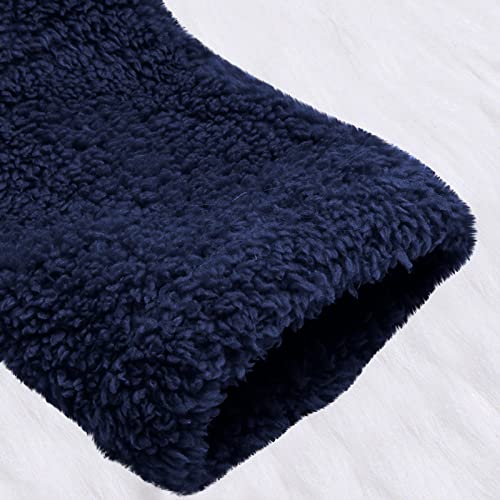 Zefotim Winter Coats For Women 2022 Fashion Casual 2023 Fleece Sherpa Trench Jackets Fall Spring Warm Trendy Thick Fur Fuzzy Cardigan Sweaters Plus Size Lightweight Hoodies Navy L Zl118 #TOP6