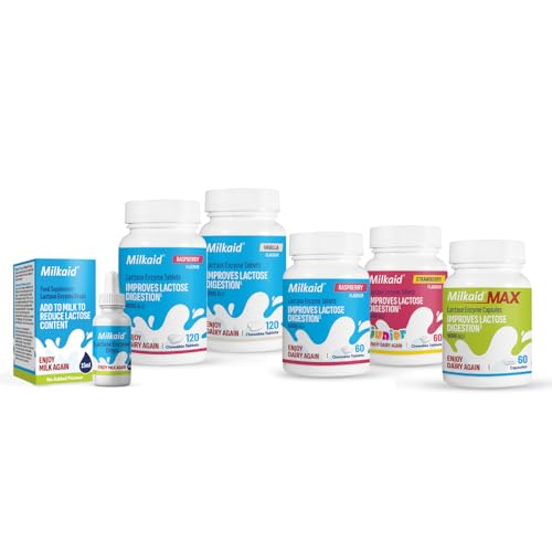 Milkaid Lactase Enzyme Drops & Capsules Bundle