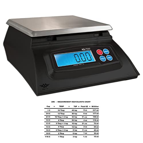 My Weigh Digital Scale | Kd-7000 | Black | Includes Arc Measurements Equivalents Chart Sticker #TOP21