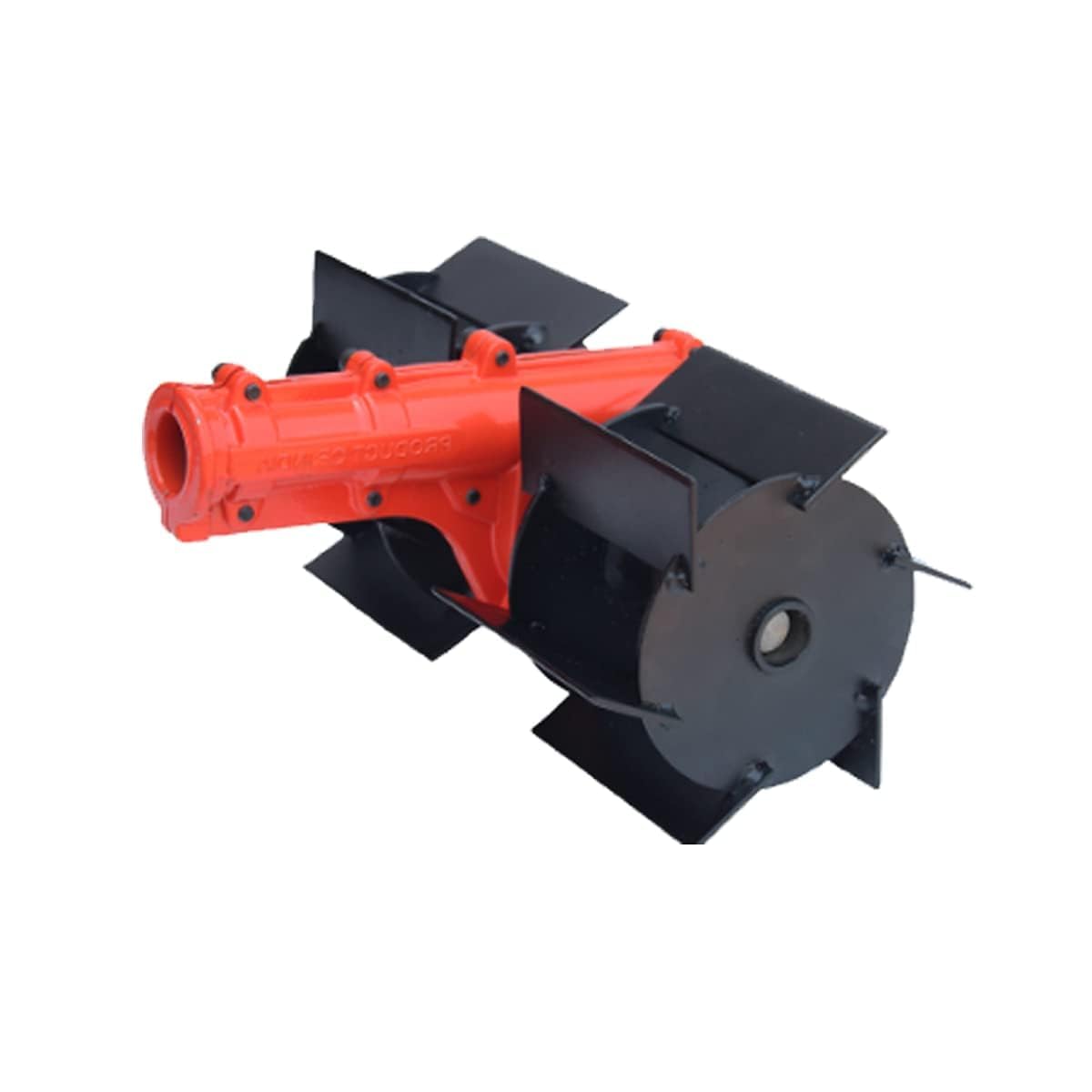 LUCK INTERNATIONAL WITH LI LOGO Heavy Duty Flat Weeder Tiller Attachment for Brush Cutter (28mm Shaft) - Durable and Efficient Tool for Weeding, Tilling, and Soil Preparation