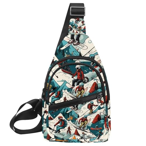 Sac à dos à bandoulière sports de neige extrêmes et sac banane de randonnée réglable
