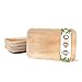 BIOZOYG Palmware Haute qualité d'assiette en Feuille de Palmier I 100 pièces d'assiettes Rectangle du Feuille Palmier 24x15cm I Bio jetable Vaisselle pour fête Rapidement décomposable