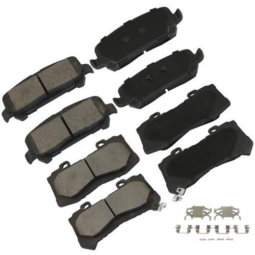 Image of cciyu D1802 & D1806 Front & Rear Ceramic Disc Brake Pads Kit For Chevrolet Colorado 2015-2020,For GMC Canyon 2015-2020