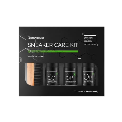 SNEAKER LAB Sneaker Care Kit - Essential Cleaning Kit - Cleaner + Protector + Deodorizer - 1.7 Oz. Bottles