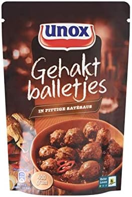 Unox Meat Balls in Hot Peanut Sauce from Holland 400g
