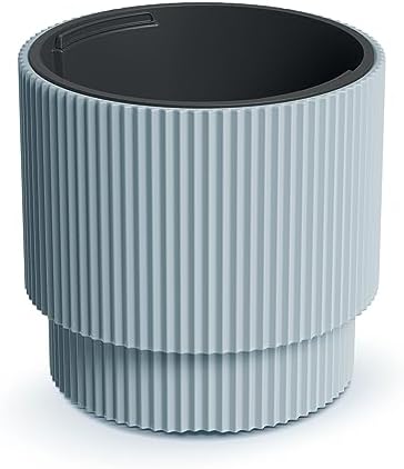 Rattan Topf Outdoor PAFEN Blumentopf RATTO Rattan-Optik Kunststoff Topf Blumenk&uuml;bel Inkl. Einsatz &Uuml;bertopf Anthrazit U230030cm Blumentopf 25 Cm Durchmesser