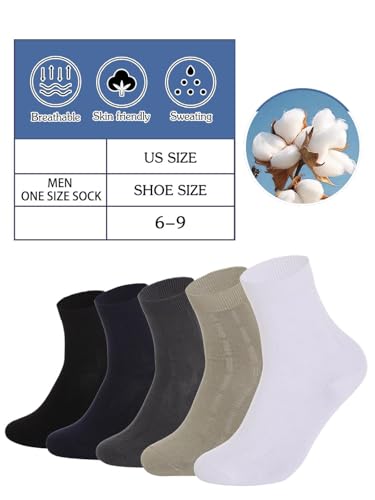 Campsis Men Viscose Ankle Socks, Breathable Crew Sock(5 Pairs)4