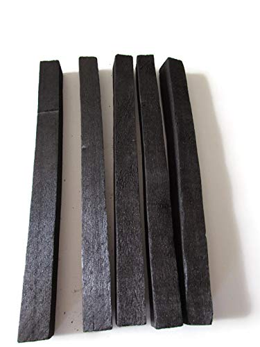 Tobgi 5 pcs Large Artist Willow Charcoal Square 17 mm X 196 mm (Made in France)