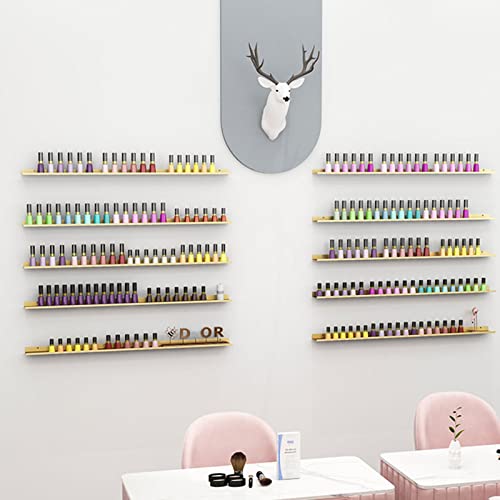 Scaffale per smalti da Parete, 10 Pezzi, scaffale per smalti, scaffali per Oli Essenziali, per Salone di Bellezza, Combinazione di scaffali sospesi per vetrine per Cosmetici, Rossetti/profumi, per s