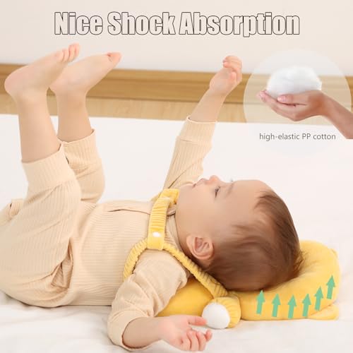 Image of Baby Head Protector Backpack with 3 Knee Pads for Walking,Tiger