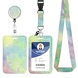 bureau bois de grange 【Porte Badg】:1 porte-cartes pour 2-3 cartes 8,7*5,5 cm, 1 cordon amovible avec porte-clés, longueur du cordon 49 cm, 1 porte-badge avec fermoir rétractable.