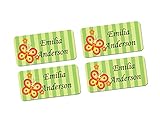 60 Clothing Tag Labels, Stick On Laundry Labels, Personalized with Your Name (Butterfly Design)