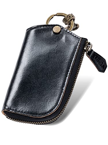 [ムラ] キーケース メンズ 本革 イタリアンレザー (ブラック)