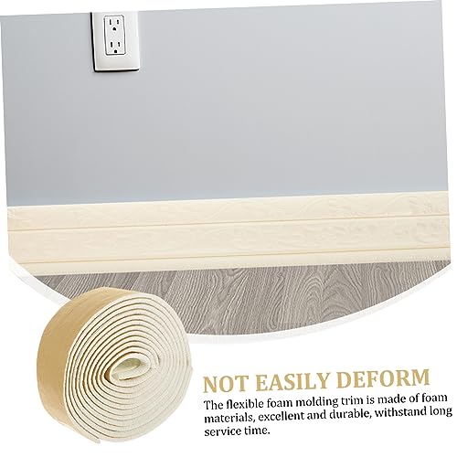 Artibetter 2 Peças De Guarnição De Moldagem Autoadesiva Casca E Guarnição De Para Guarnição De Canto