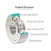 Skweawert R166ZZ 10 PCS Miniature Deep Groove Ball Bearing ID 3/16