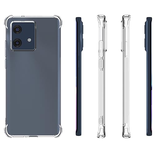 Image of for Moto Edge 40 Neo Case,Moto Edge 40 Neo Phone Case Clear Transparent Reinforced Corners TPU Shock-Absorption Flexible Cell Phone Cover for Moto Edge 40 Neo - Transparent