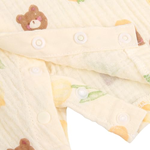 Image of Infant Kimono Robe Newborn Cotton Yarn Robe Baby Romper
