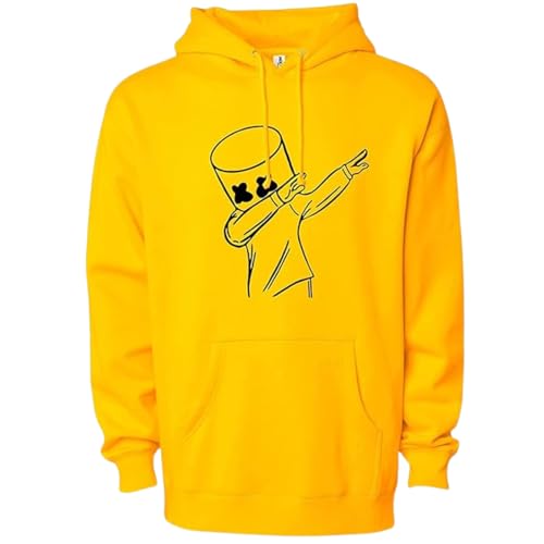 Image of WearIndia Unisex Cotton Hooded Neck Hooded Sweatshirt (W NEW DANCEMELO Hoodie Yellow 2XL)