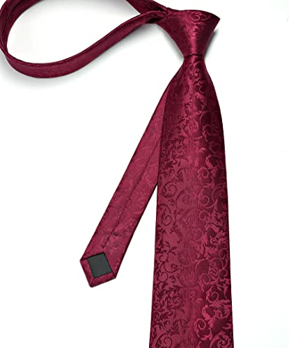 Image of Enlision Mens Ties Solid Color Satin Necktie Ties for men Handkerchief Cufflinks Pocket Squares for Wedding