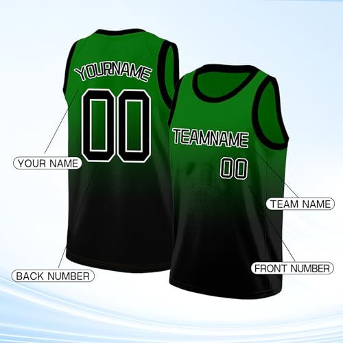 Image of Custom Basketball Jersey for Men - Personalized Name & Number, Embroidered or Printed, Athletic Shirt for Kids, Boys & Youth