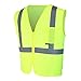 Hyper Tough CLASS 2 SAFETY VEST ANSI 107-2015 High Visibility ZIPPER CLOSURE Oversized Interior Pocket â€¢ Exterior Patch Pocket on Chest â€¢ 100% Polyester