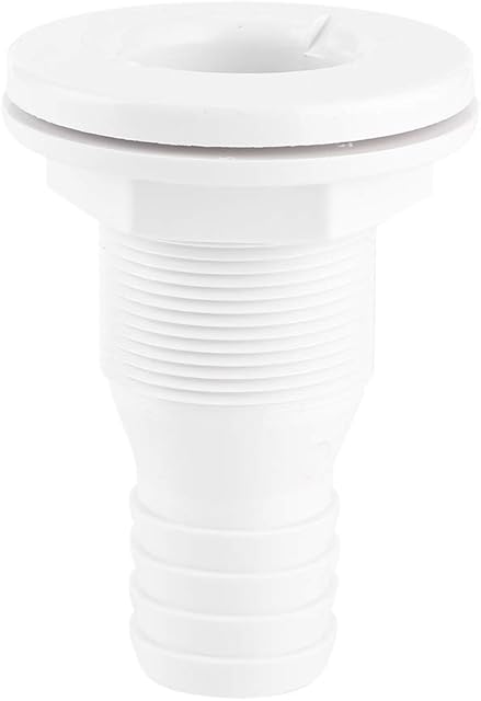 Thru Hull Fitting Through Hull 11/4in Thru-Hull Connector Fitting White Plastic Hose Connectorcessory for Marine Boat+thru hull fitting
