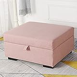 Capacité de Stockage: Cette Ottomane Offre Ample Stockage Caché Pour Garder Vos Affaires Organisées, Ce Qui Le Rend Parfait Pour Des Sièges Supplémentaires Tout En Rangant Discrètement Des Objets Ménagers.