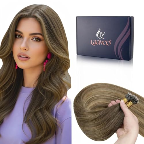 LaaVoo Pre-Bonded Extensions Echthaar Haar Extensions