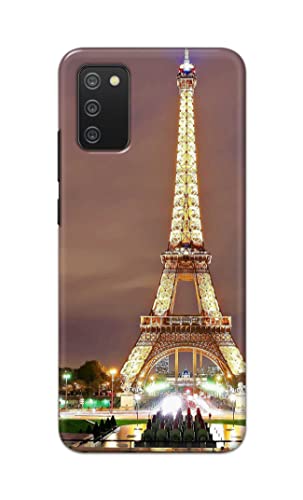Image of PRINTFIDAA Lovers Famous Place Eiffel Tower in Paris Printed Designer Hard Case for Samsung Galaxy M02s / Samsung A02s / Samsung F02s / Samsung A03s Back Cover -(e) RPM1009