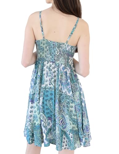 Image of Angie Women's Angie Women's Printed Deep V Smocked Bodice Dress