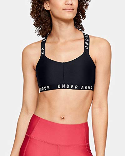 Under Armour Women's UA Wordmark Strappy Solid Sportlette LG Black