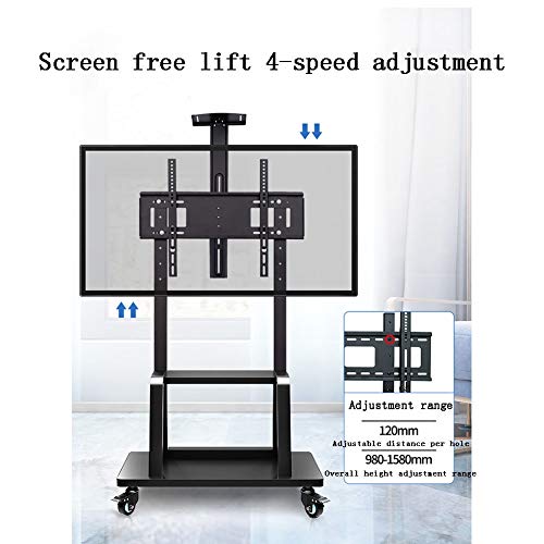 Soporte móvil ajustable para TV 32"-100" con ruedas miniatura 3