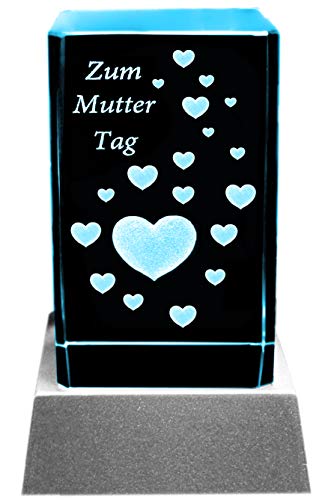 Glass Block 3D Laser Crystal with LED Lighting