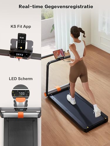 WalkingPad MC11 Elektrische loopband voor thuis, loopband inklapbaar met ruim loopgebied 44x120cm, walking pad tot 12 km/u met LED-display, APP en tabletstandaard Geschikt voor thuis en op kantoor - Afbeelding 6