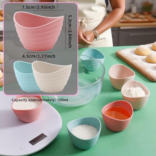 Set 9 piezas tazones silicona multicolor cocina miniatura 2