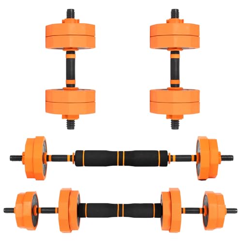 Mancuernas Ajustables,Pesas Ajustables 10,15,20,30Kg,Kit Mancuernas Ajustables, 2 en 1-Barra Fitness,Gimnasio en Casa,Kit Gym...