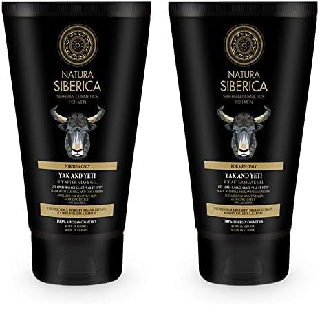 Natura Siberica Gel Glacial para Después del Afeitado Yak y Yeti - 150 ml (Paquete de 2)