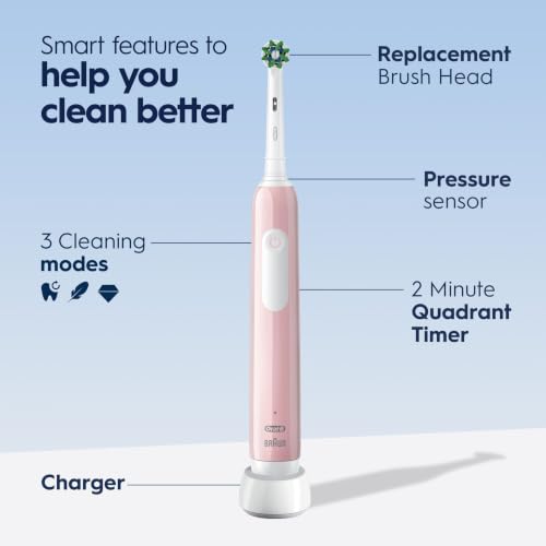 Image of Oral-B Pro 1000 Rechargeable Electric Toothbrush, Pink