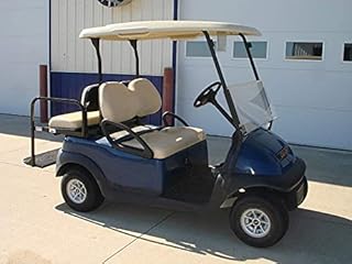 Tan Golf Cart Cover – Doorworks Hinged Door Golf Cart Enclosures – Club Car Onward, Precedent or Tempo Vinyl Cart Cover, Swinging Hard Doors, Fits Golf Bags, Utility Box or Rear Facing Seat