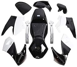 HMParts Pocket Bike Fairing Set Complete Black/White