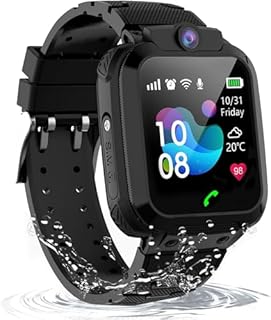 Ruopoem Smartwatch Kinder mit GPS und Telefon, Smart Watch Kinder Uhr Anrufen mit IP68 SOS Voice Chat Kamera Spiele Wecker, Kinder Smartwatch Geschenke für Jungen Mädchen Studenten