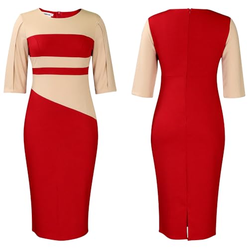 Work Dress for Women Elegance Church Dresses Midi Bodycon Pencil Dress Teacher Office Business and Casual Outfits3