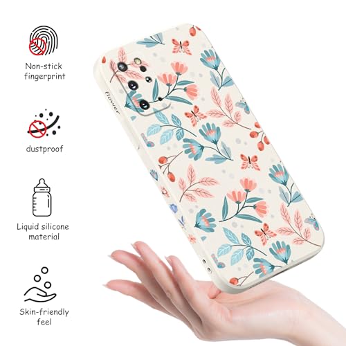 Coque Samsung S20 Plus protection silicone motif feuille blanche antichoc - 4