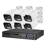 8MP 4K Ai Gesichtserkennung Sicherheitskamerasystem POE NVR Kit CCTV Videoaufnahme Outdoor Home Human Audio Überwachungskamera Gute BildqualitäT(1T,8CH NVR 6 AI Camera)