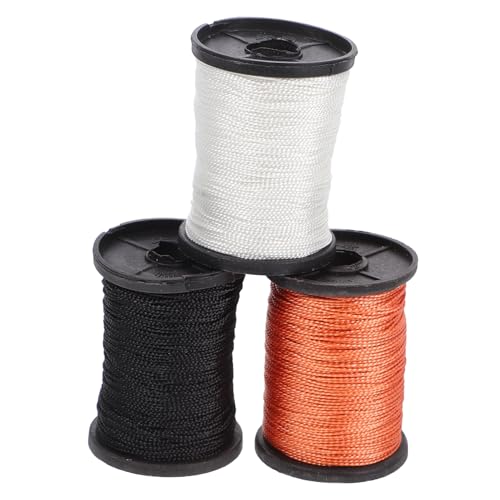 Veemoon 3 rollos de hilo resistente para coser a mano, para cuero, lona, bordado decorativo, encuadernación de libros, reparación de calzado y manualidades DIY