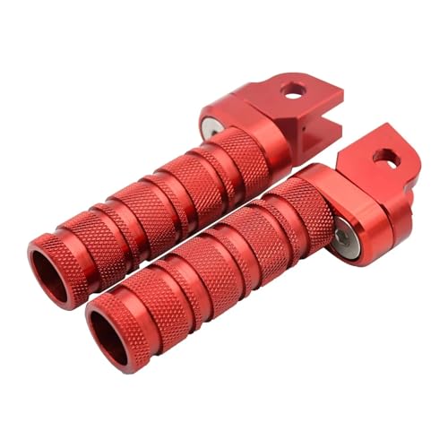 Motorrad CNC Pedal Fußrasten for Honda CBR600RR CBR1000RR VFR1200F VFR1200X for Kawasaki Z125 Z250 Z300 Z650(Red)