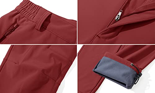 Magcomsen Snow Skiing Pants Sweat-Wicking Insulated Pants Hunting Pants Waterproof Hiking Pants Womens Dark Orange 36 #TOP5