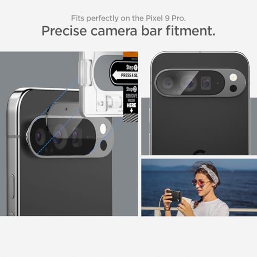 Spigen GLAStR EZ Fit Optik for Google Pixel 9 PRO Camera Lens Screen Protector [2 Pack] Case Friendly - Crystal Clear